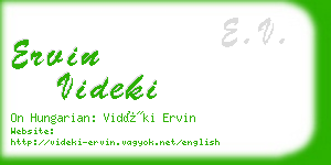 ervin videki business card
